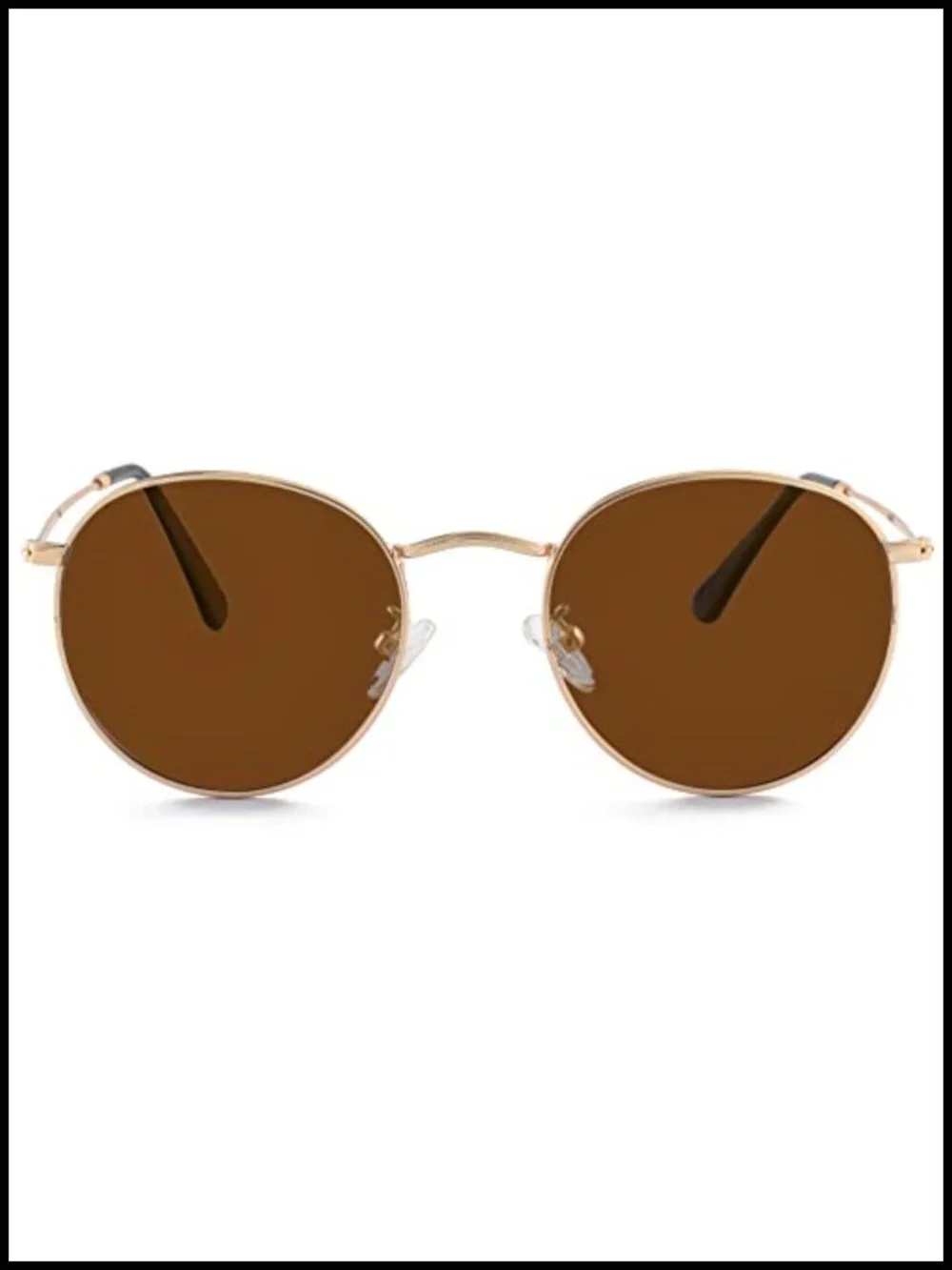 Small Round Metal Polarized Sunglasses Classic Circle Sun Glasses Mirrored Lens